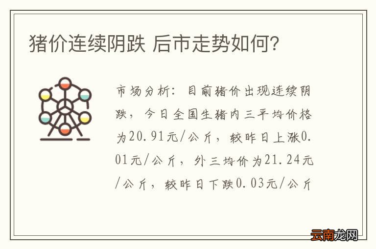 猪价连续阴跌 后市走势如何？