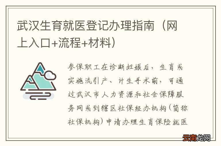 网上入口+流程+材料 武汉生育就医登记办理指南