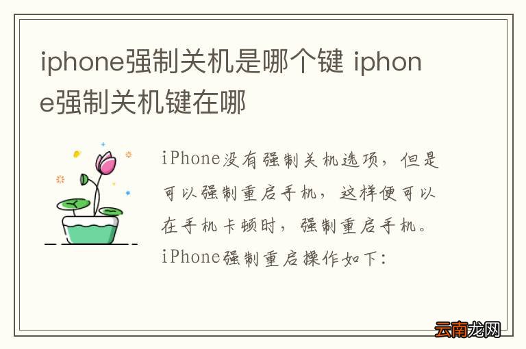 iphone强制关机是哪个键 iphone强制关机键在哪