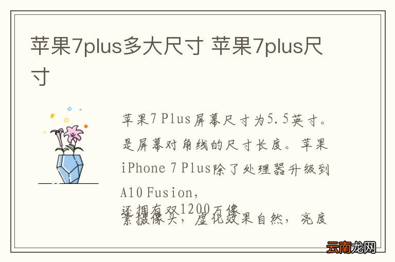 苹果7plus多大尺寸 苹果7plus尺寸