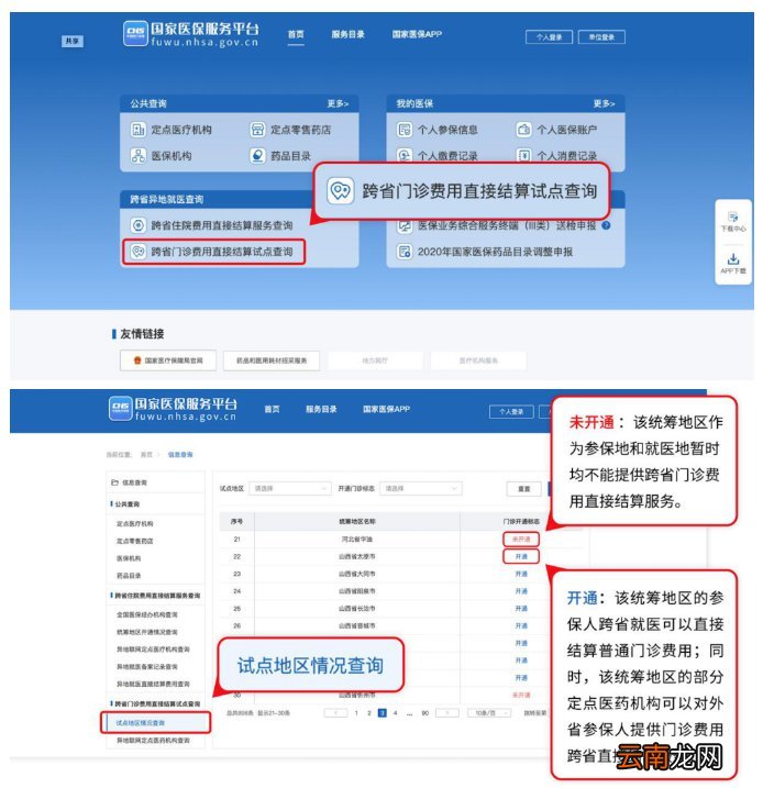 医保门诊费用跨省直接结算试点医疗机构有哪些？怎么查询？