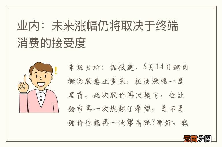 业内：未来涨幅仍将取决于终端消费的接受度