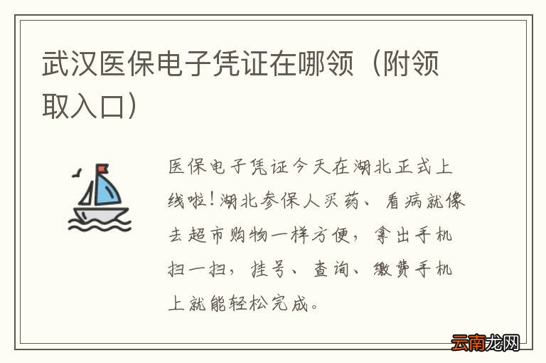 附领取入口 武汉医保电子凭证在哪领