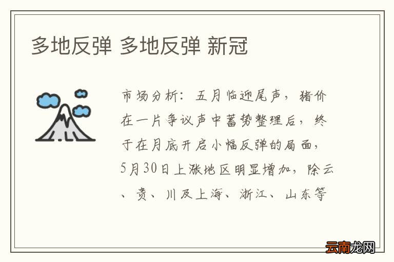 多地反弹 多地反弹 新冠