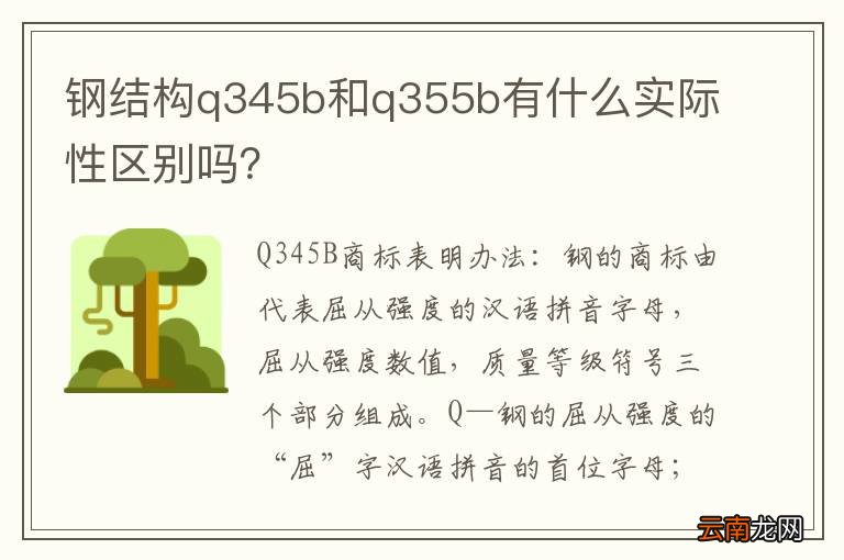 钢结构q345b和q355b有什么实际性区别吗？