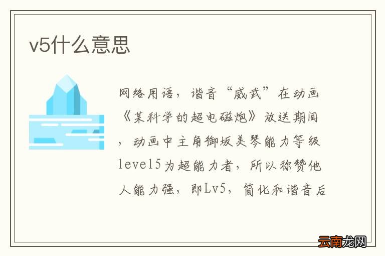 v5什么意思