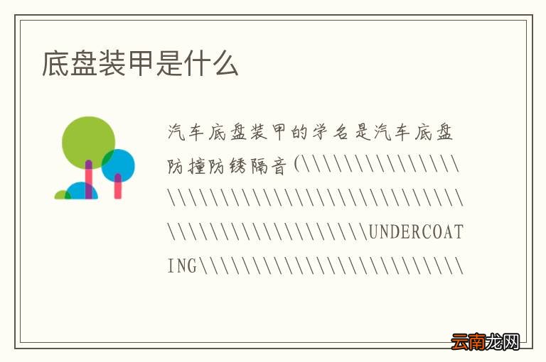 底盘装甲是什么