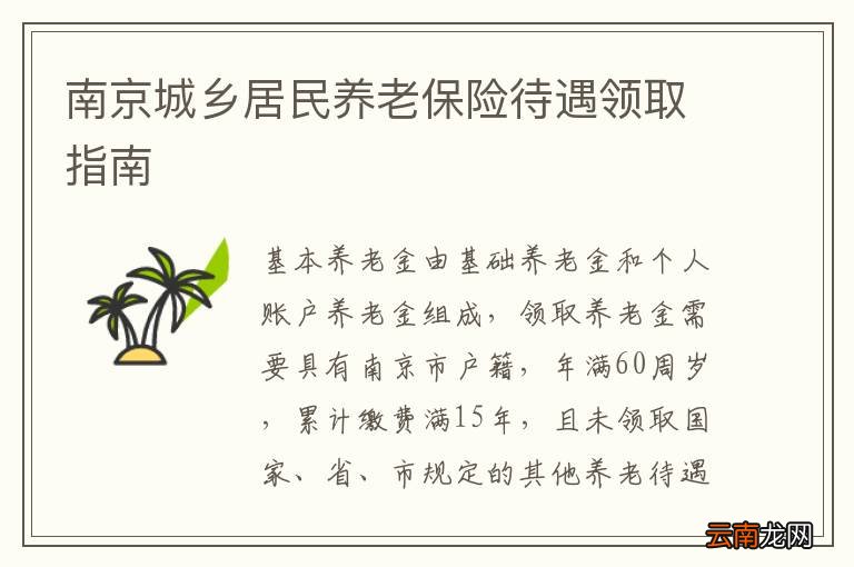 南京城乡居民养老保险待遇领取指南