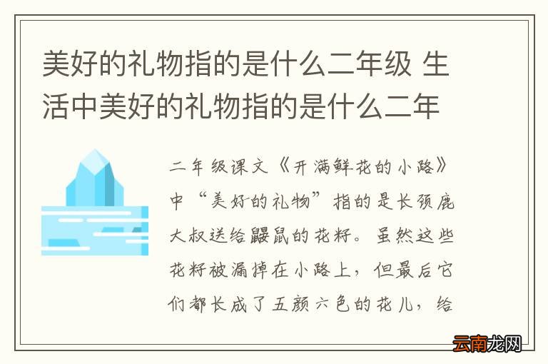美好的礼物指的是什么二年级 生活中美好的礼物指的是什么二年级