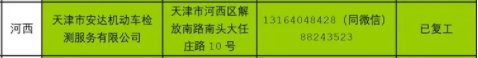 天津河西疫情期间有验车的地方吗