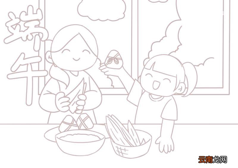 以端午节为主题的简笔画 端午节简笔画