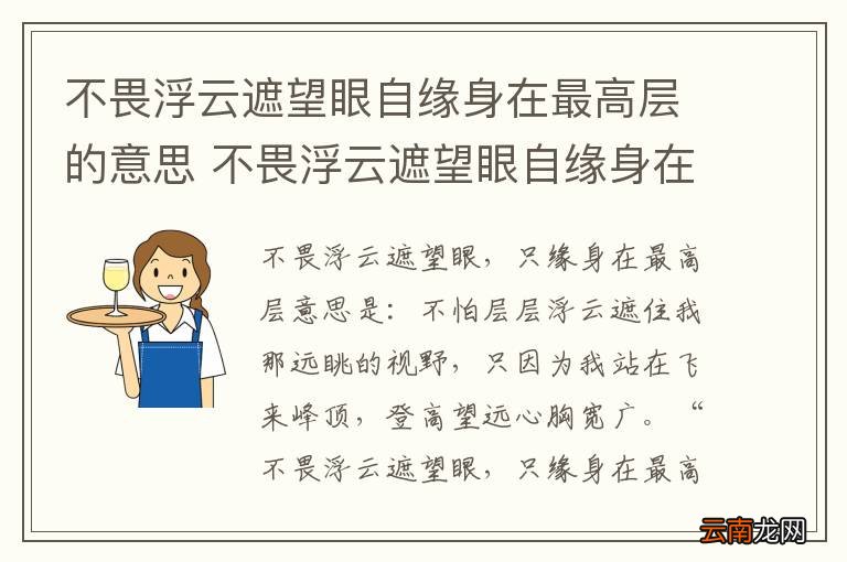不畏浮云遮望眼自缘身在最高层的意思 不畏浮云遮望眼自缘身在最高层的意思相近的诗句