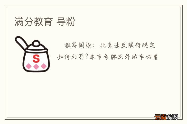 满分教育 导粉