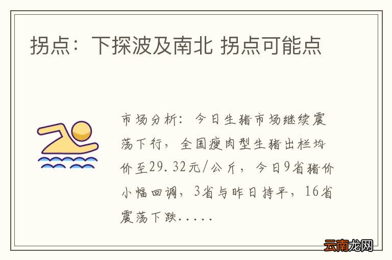 拐点：下探波及南北 拐点可能点
