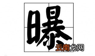 曝的多音字组词 中文汉字的多音字