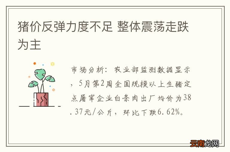 猪价反弹力度不足 整体震荡走跌为主
