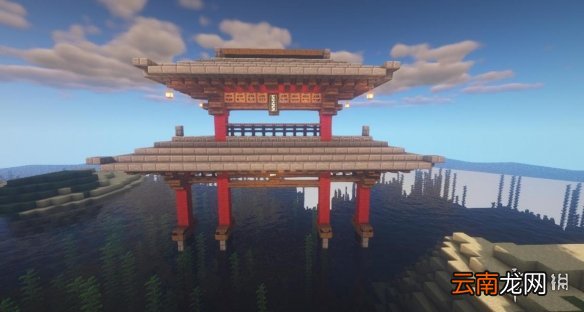 我的世界手游中式大门怎么建 我的世界手游中式大门建筑图文流程