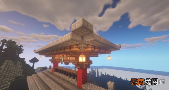 我的世界手游中式大门怎么建 我的世界手游中式大门建筑图文流程