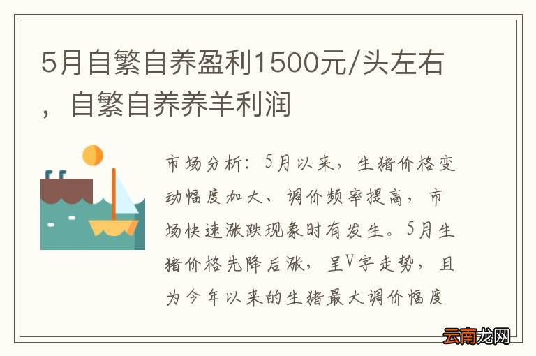 5月自繁自养盈利1500元/头左右，自繁自养养羊利润