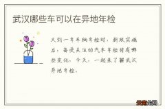 武汉哪些车可以在异地年检