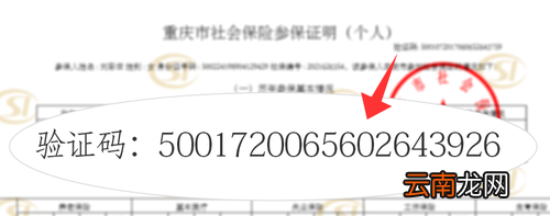 重庆社保证明网上打印步骤