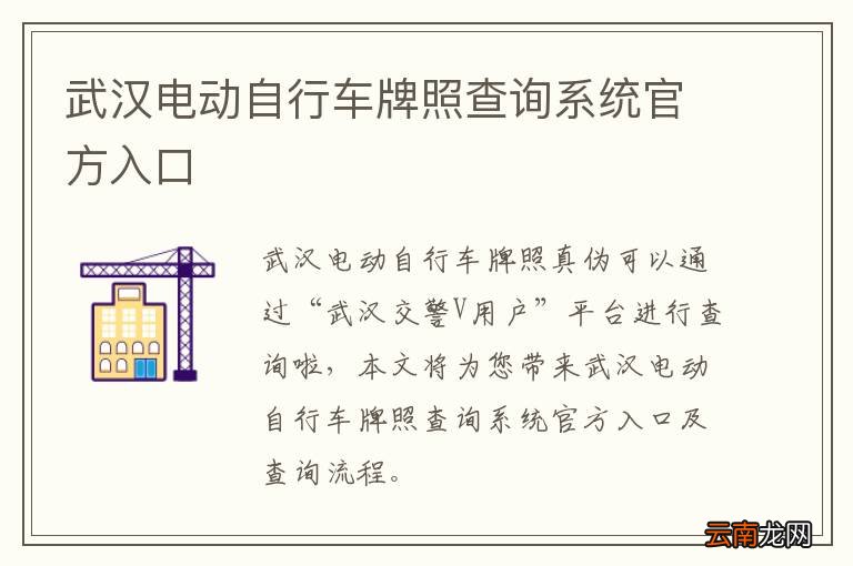 武汉电动自行车牌照查询系统官方入口