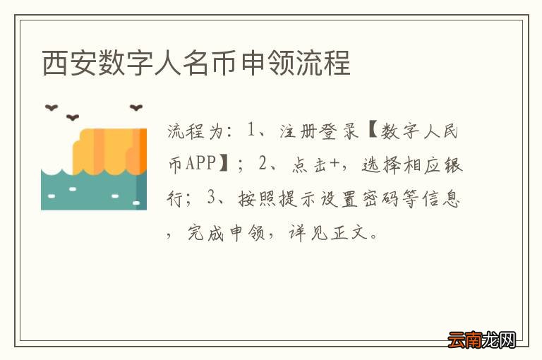 西安数字人名币申领流程