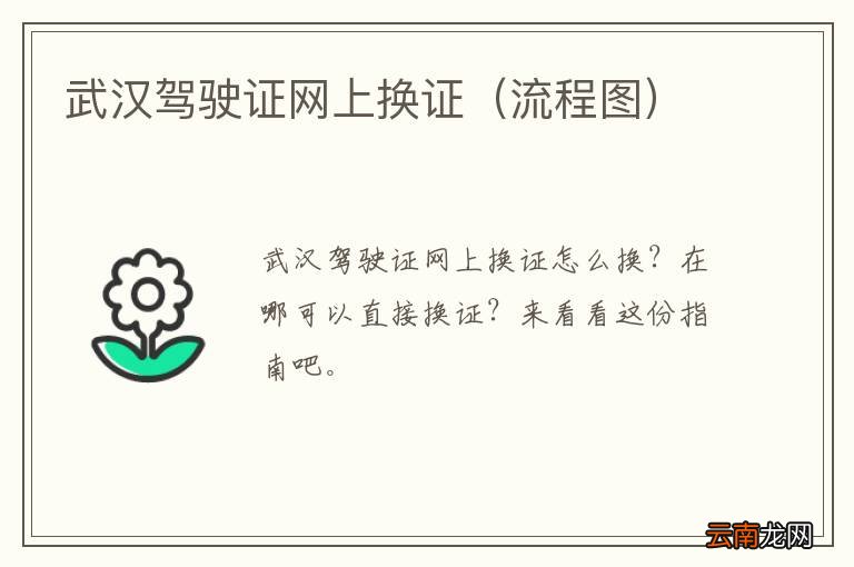 流程图 武汉驾驶证网上换证
