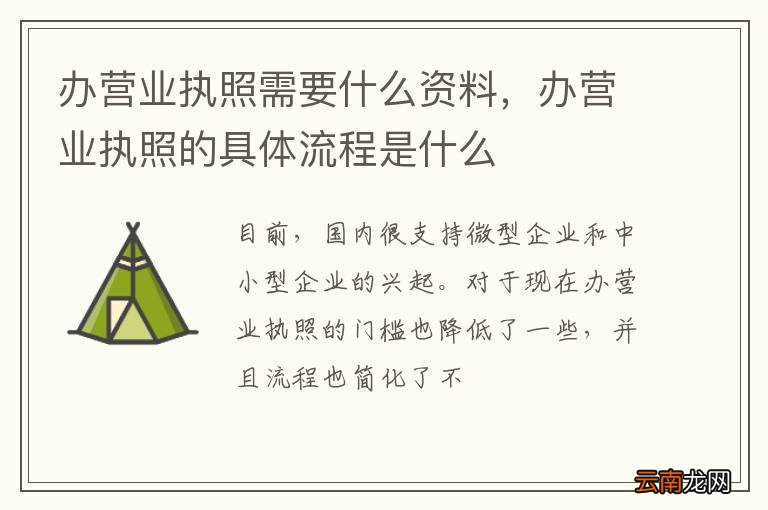 办营业执照需要什么资料，办营业执照的具体流程是什么