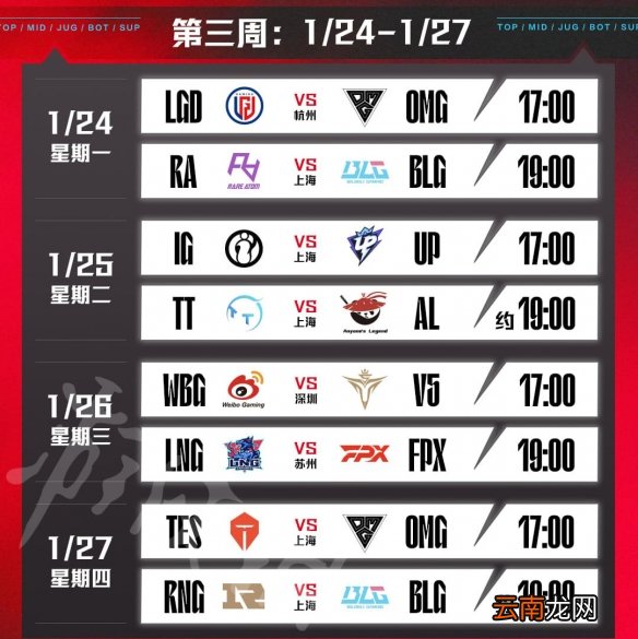 英雄联盟2022春季赛赛程是什么 lol2022春季赛赛程一览