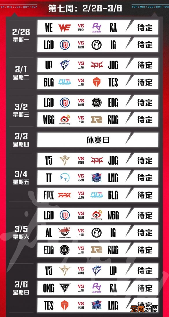 英雄联盟2022春季赛赛程是什么 lol2022春季赛赛程一览