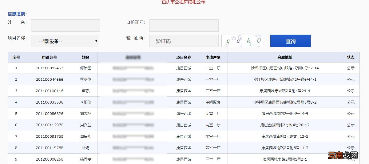持续更新 2022重庆公租房续租结果公示