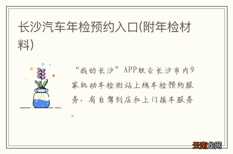 附年检材料 长沙汽车年检预约入口
