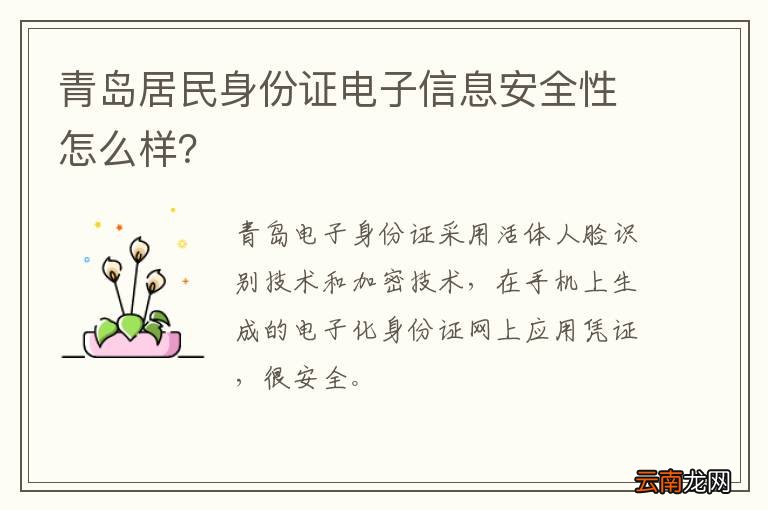 青岛居民身份证电子信息安全性怎么样？