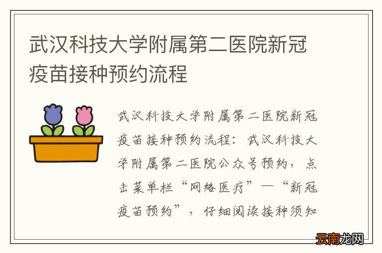武汉科技大学附属第二医院新冠疫苗接种预约流程