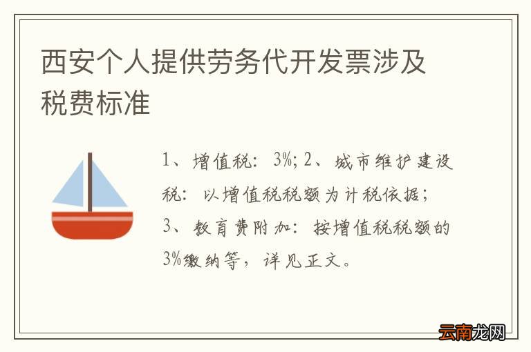 西安个人提供劳务代开发票涉及税费标准