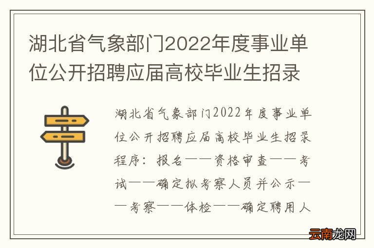 湖北省气象部门2022年度事业单位公开招聘应届高校毕业生招录程序