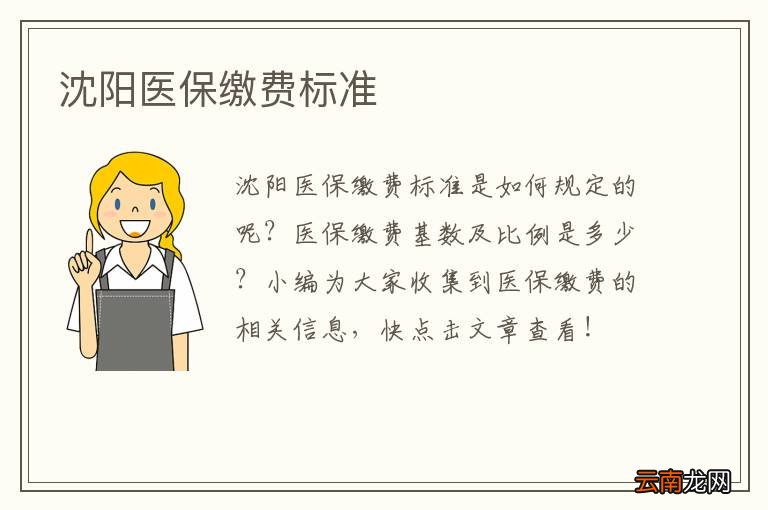 沈阳医保缴费标准
