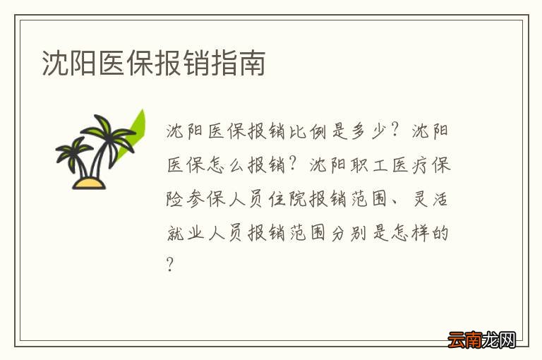 沈阳医保报销指南