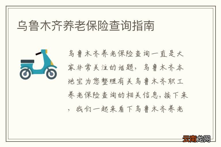 乌鲁木齐养老保险查询指南