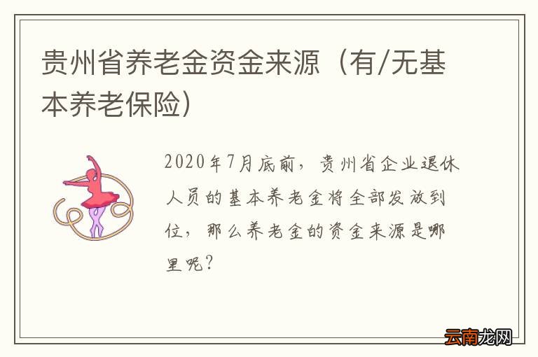 有/无基本养老保险 贵州省养老金资金来源