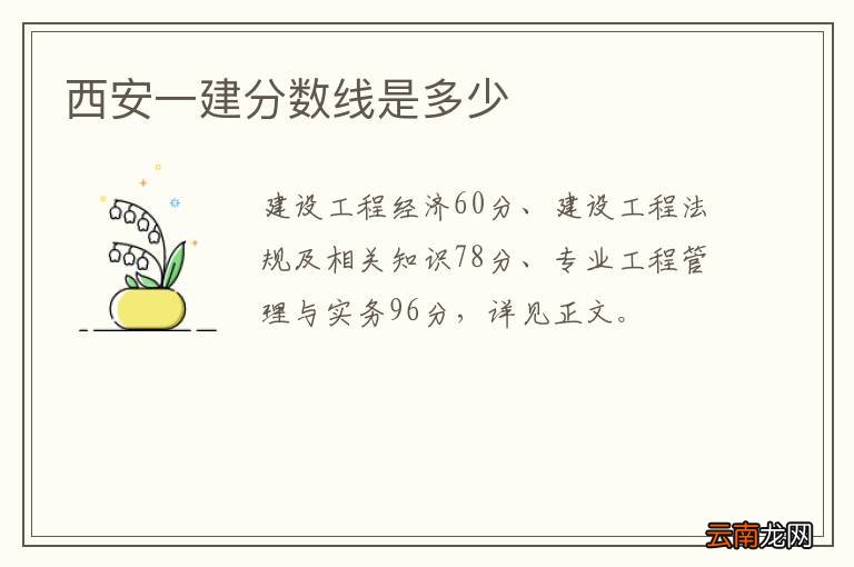 西安一建分数线是多少
