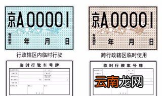 临时牌照和正式牌照号码一样吗 不一样的