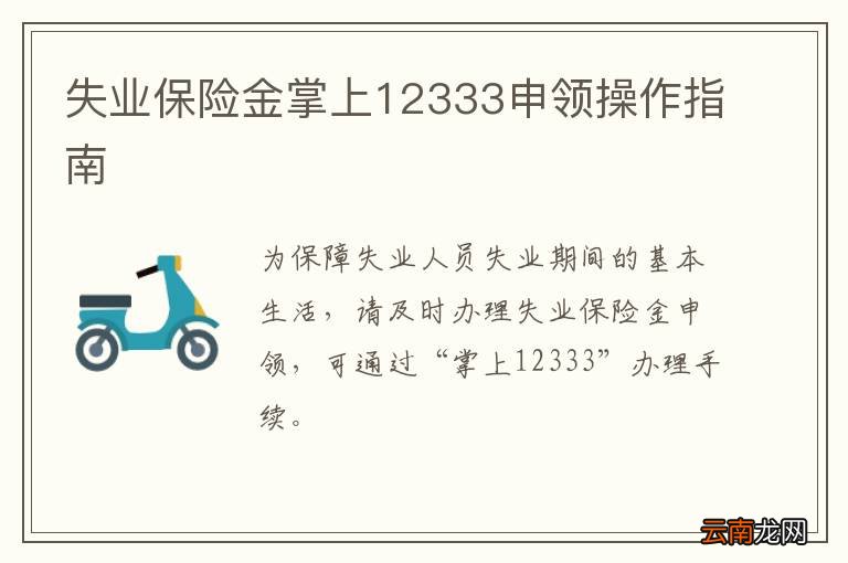失业保险金掌上12333申领操作指南