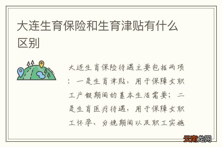 大连生育保险和生育津贴有什么区别