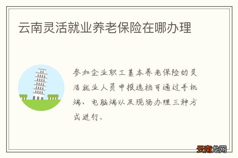 云南灵活就业养老保险在哪办理