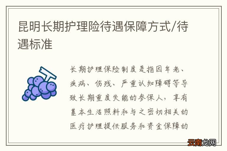 昆明长期护理险待遇保障方式/待遇标准