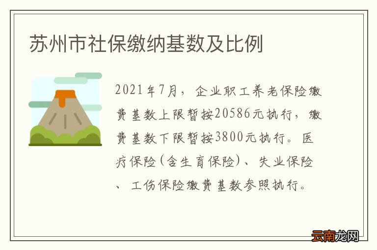 苏州市社保缴纳基数及比例