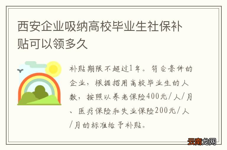 西安企业吸纳高校毕业生社保补贴可以领多久