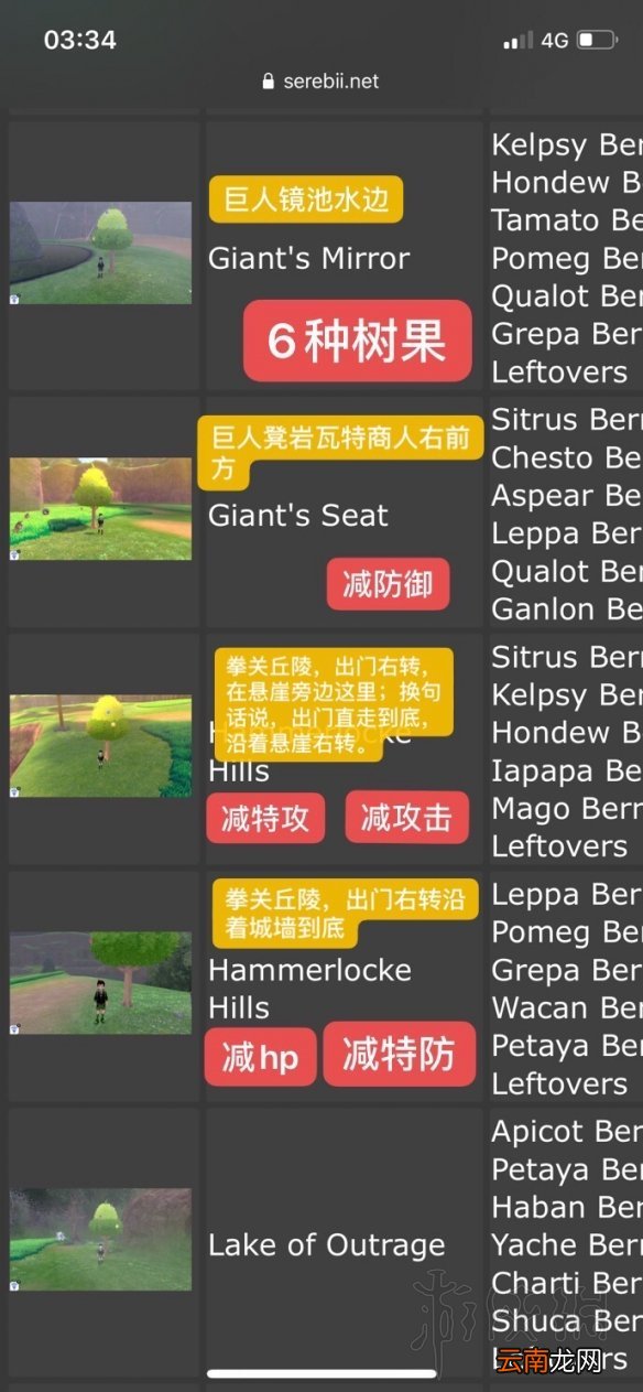 宝可梦剑盾树果分布位置分享 宝可梦剑盾树果有哪些_网